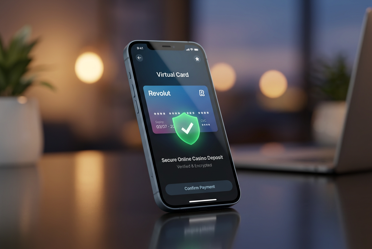 Bezpieczne płatności wirtualną kartą Revolut w kasynie online